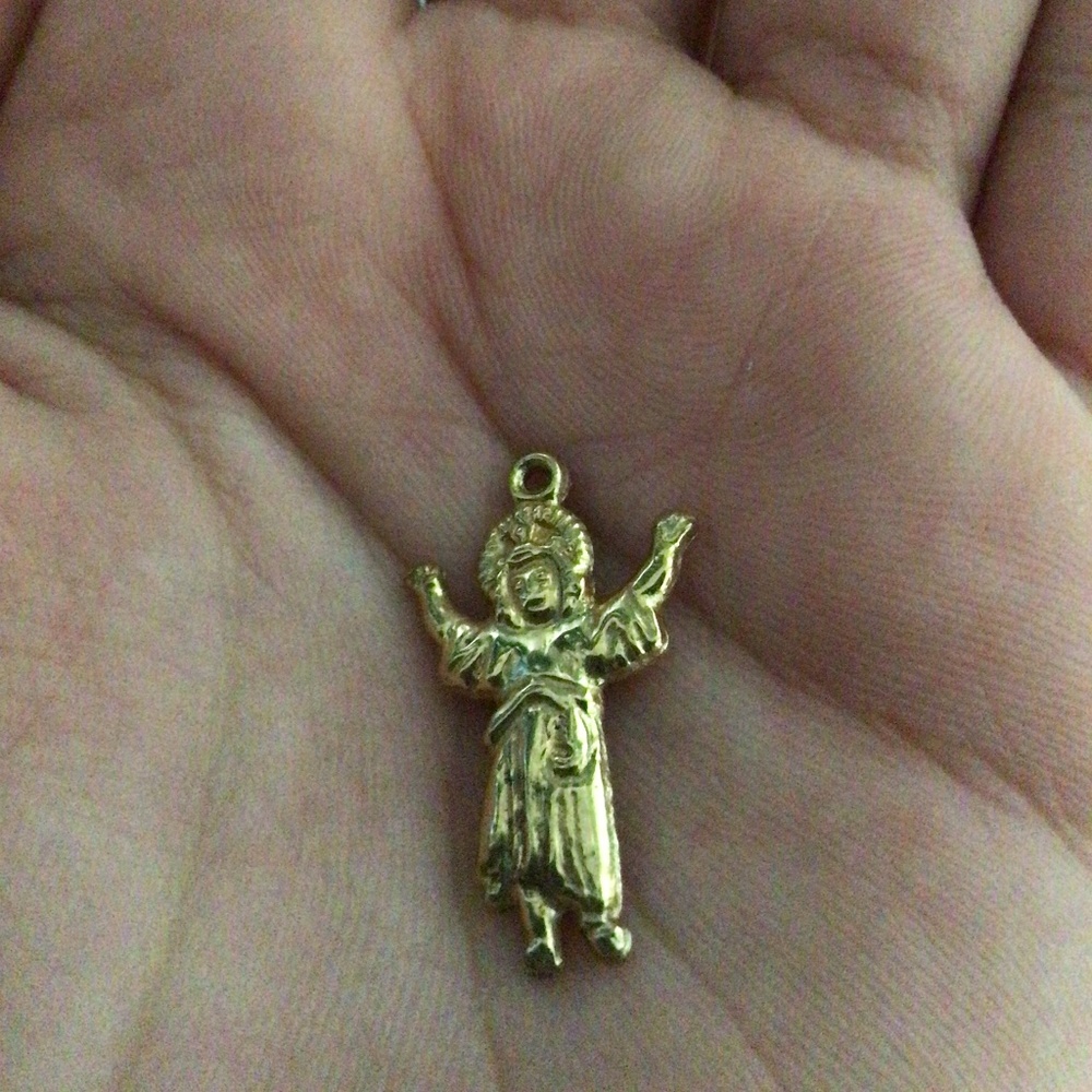 Solid 14k Jesus Charm